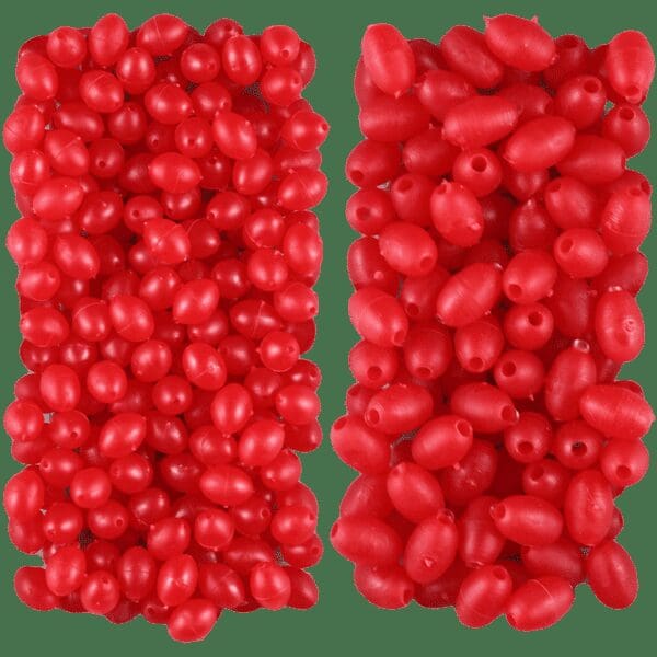 Soft Red Oval Beads